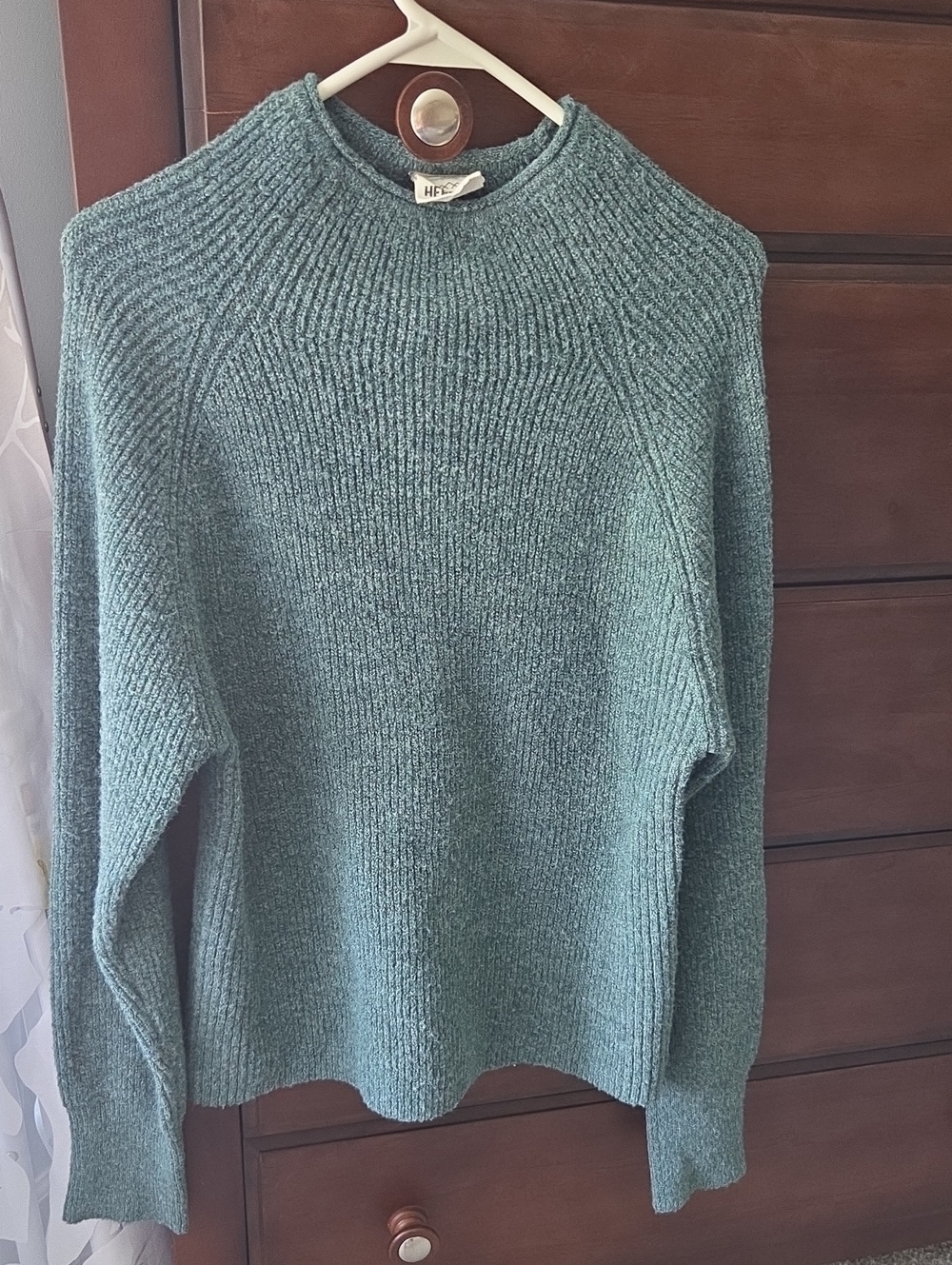 Men's Teal Knit Crewneck Sweater